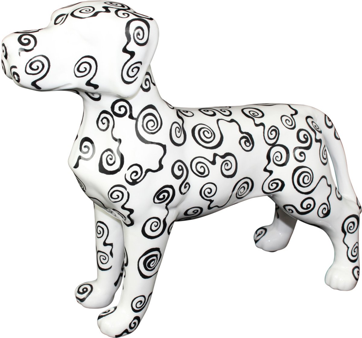 Deense dog Big Jules decoratie | hond - zwart-wit curls print | Pomme pidou